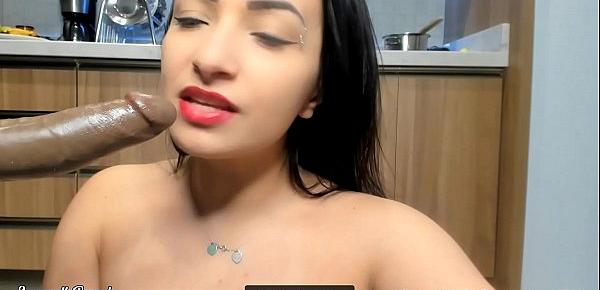  Casada Safada Traindo o Corno Levando Porra Na Boca - Fudendo com o macho na Cozinha - Hot wife Cuckold Black Cock Creampie - BBC WIFE AND CUCKOLD HUMILIATION